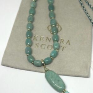 Kendra Scott Insley Convertible Long Pendant Turquoise Beaded tassel Necklace